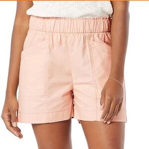 Rose smoke pink elastic band shorts
